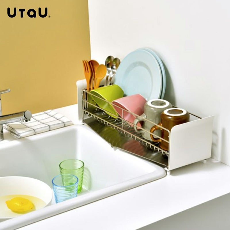 UtaU ウタウ 水切りラックショート ピュアホワイトの説明画像サムネ