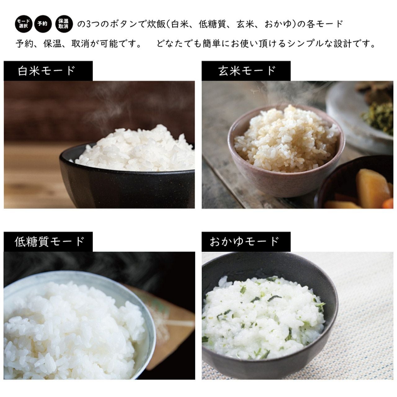 AINXアイネクス スマートライスクッカー 糖質カット炊飯器ブラック