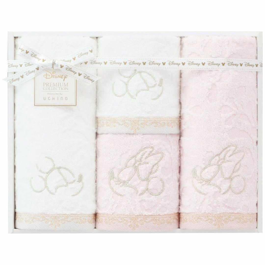 ディズニー　プレミアム フェイス・ウォッシュタオルセットピンクの説明画像2
