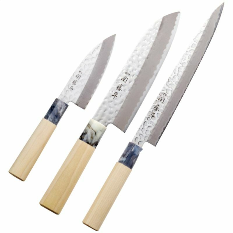 関藤平 鎚起刺身・三徳・小出刃包丁3本セット《公式》キッチン用品