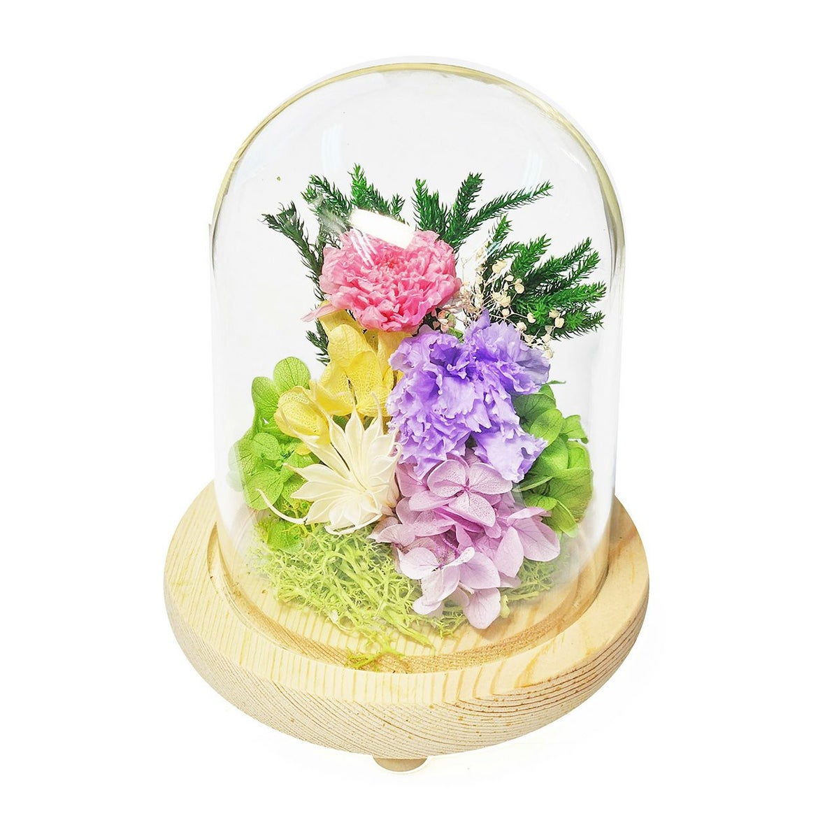 Soup お供え ガラスドームアレンジメント花重（はなえ）ピンク （宅配専用）の説明画像1