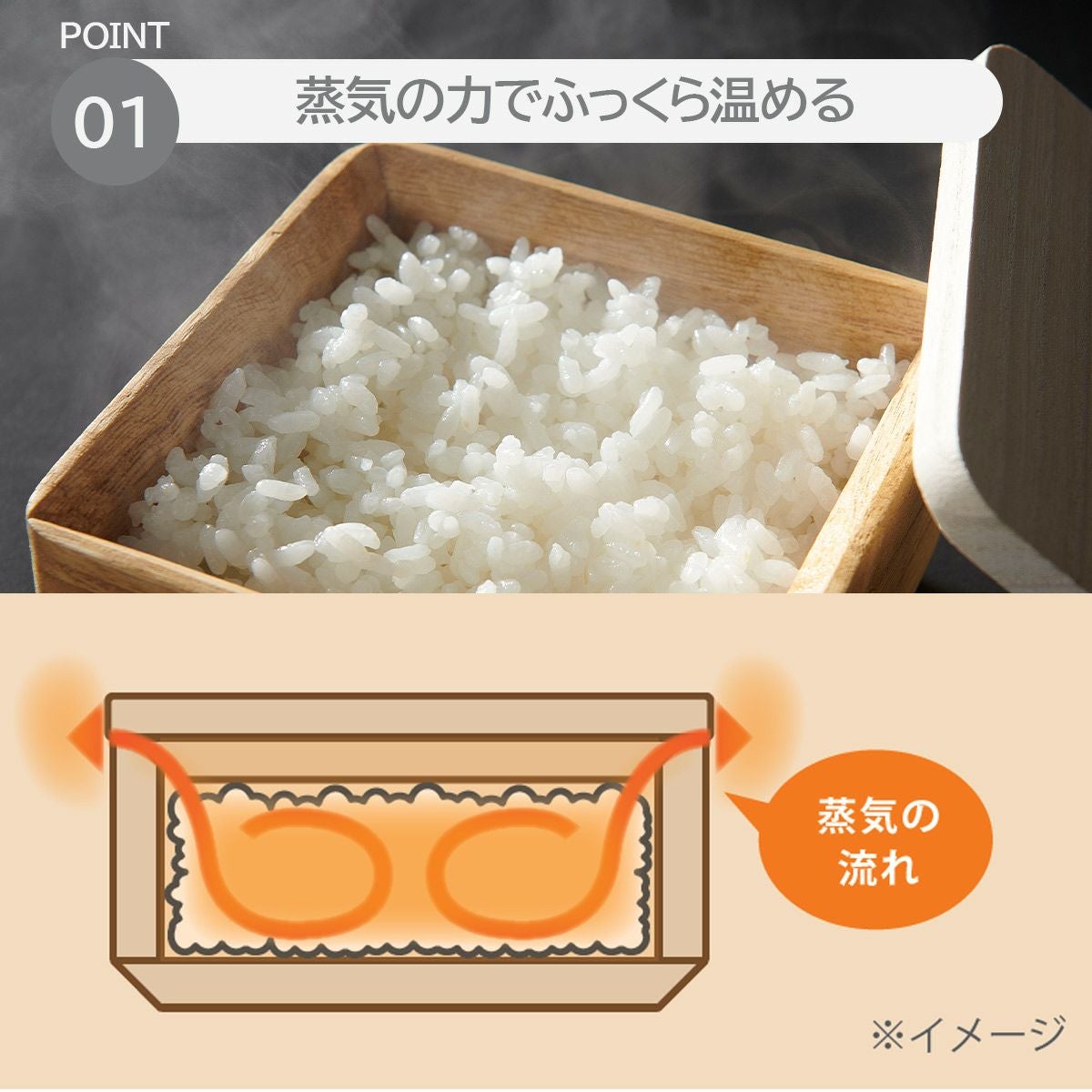 キリサイ kirisai 桐のレンジでごはん鉢《公式》おしゃれキッチン用品