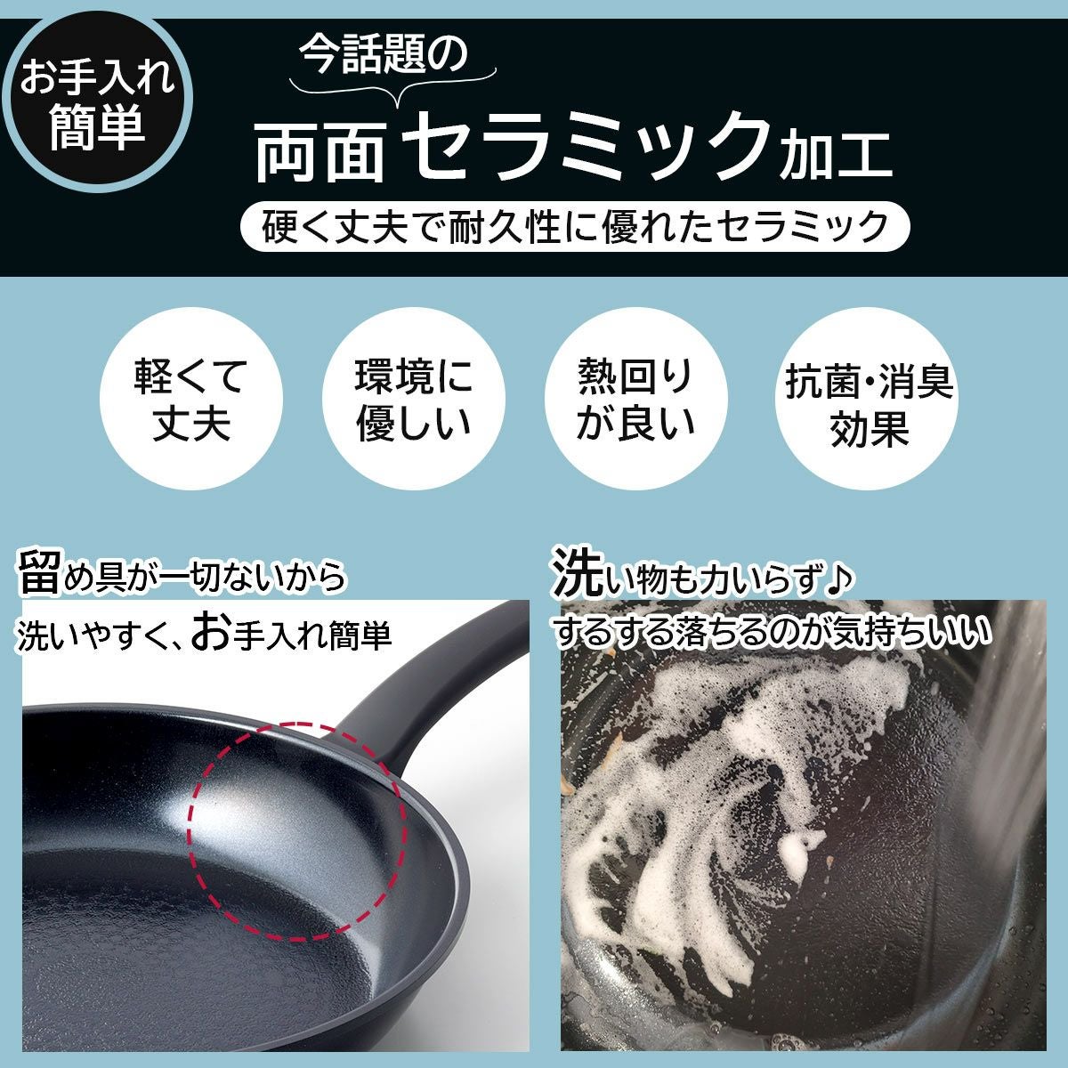 ククナキッチン ヒスイクアッドコーティング エッグパン《公式