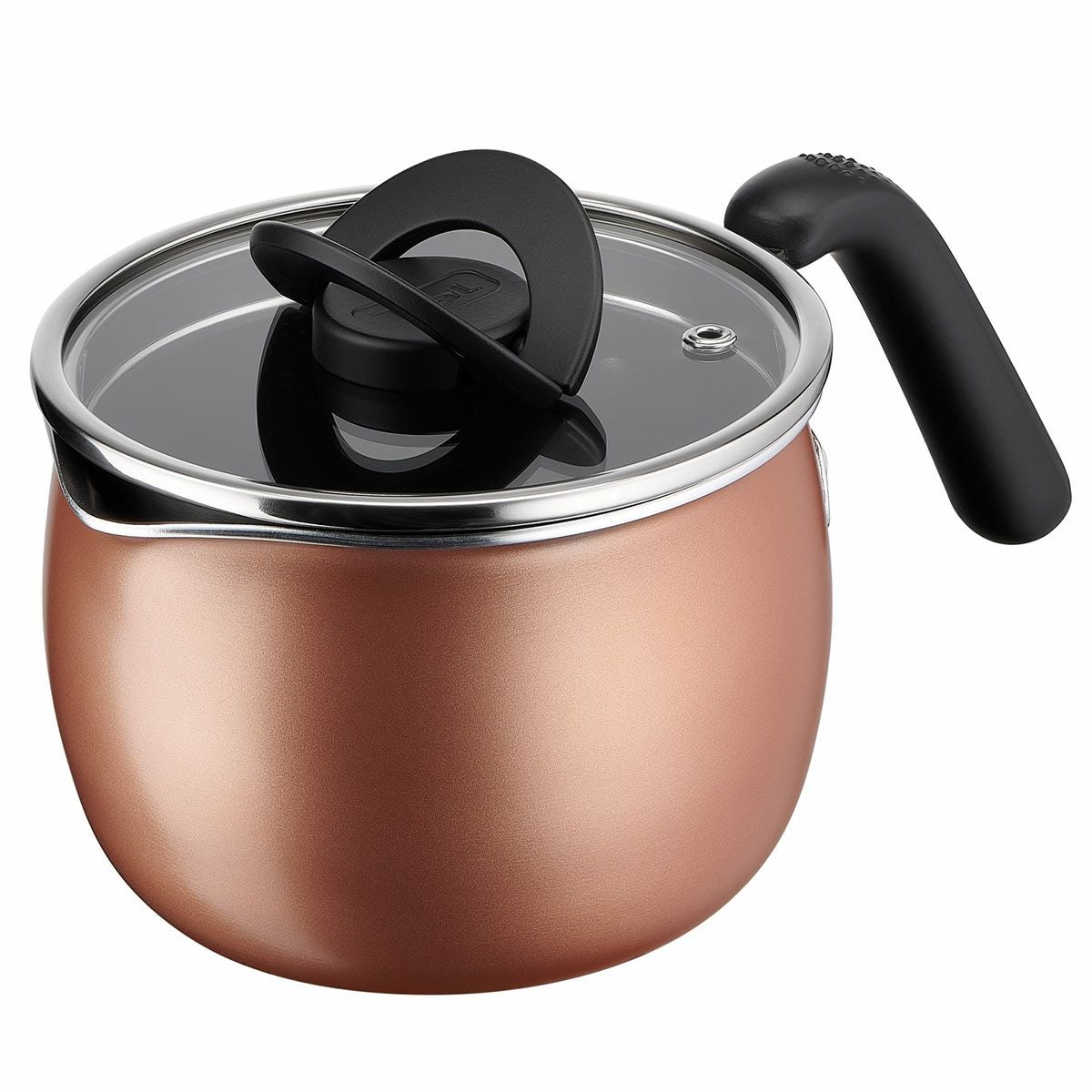 T-fal オプティスペース マルチポット シナモンブラウン 14cn《公式