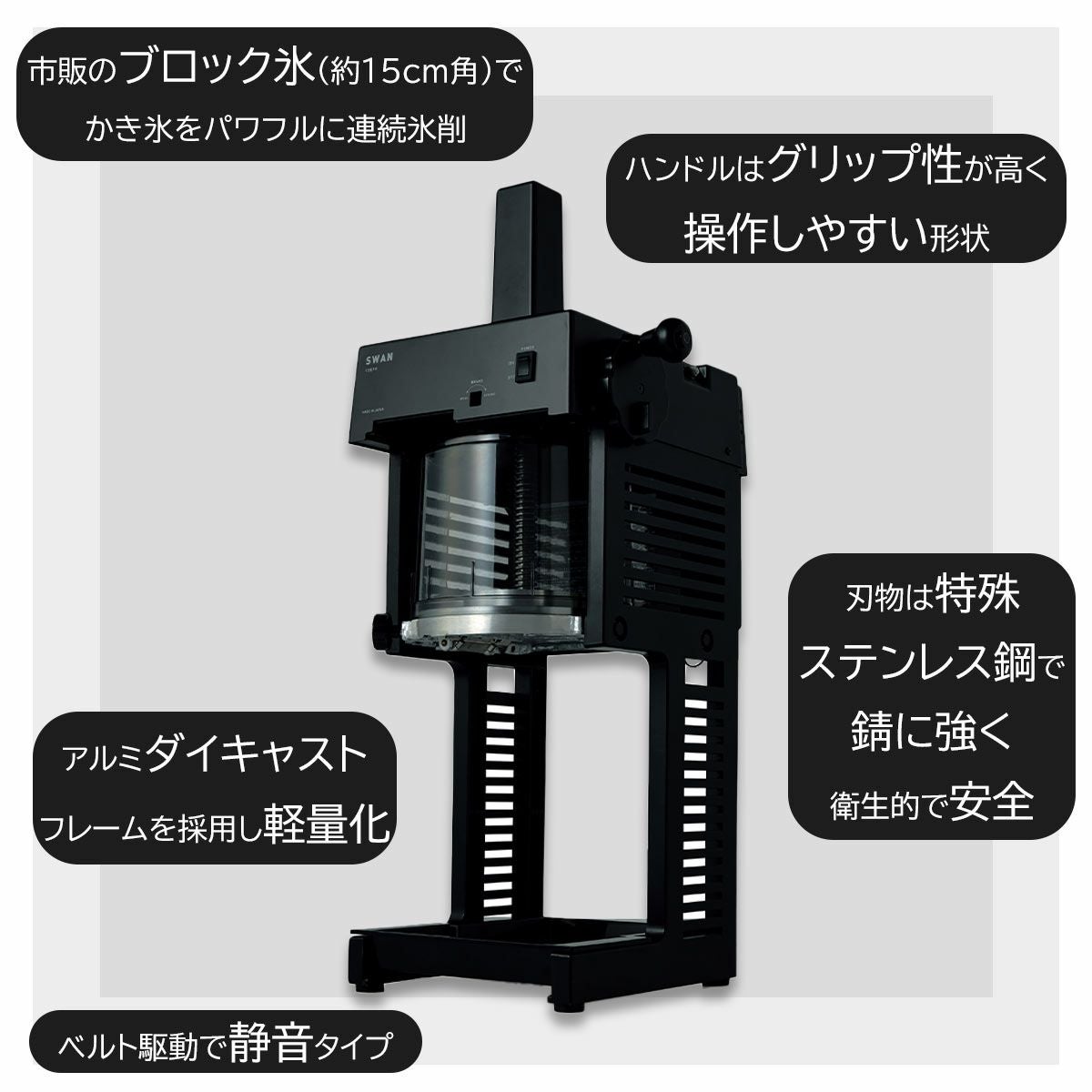 SWAN（スワン） SI-150C α ブロック氷専用氷削機《公式》キッチン
