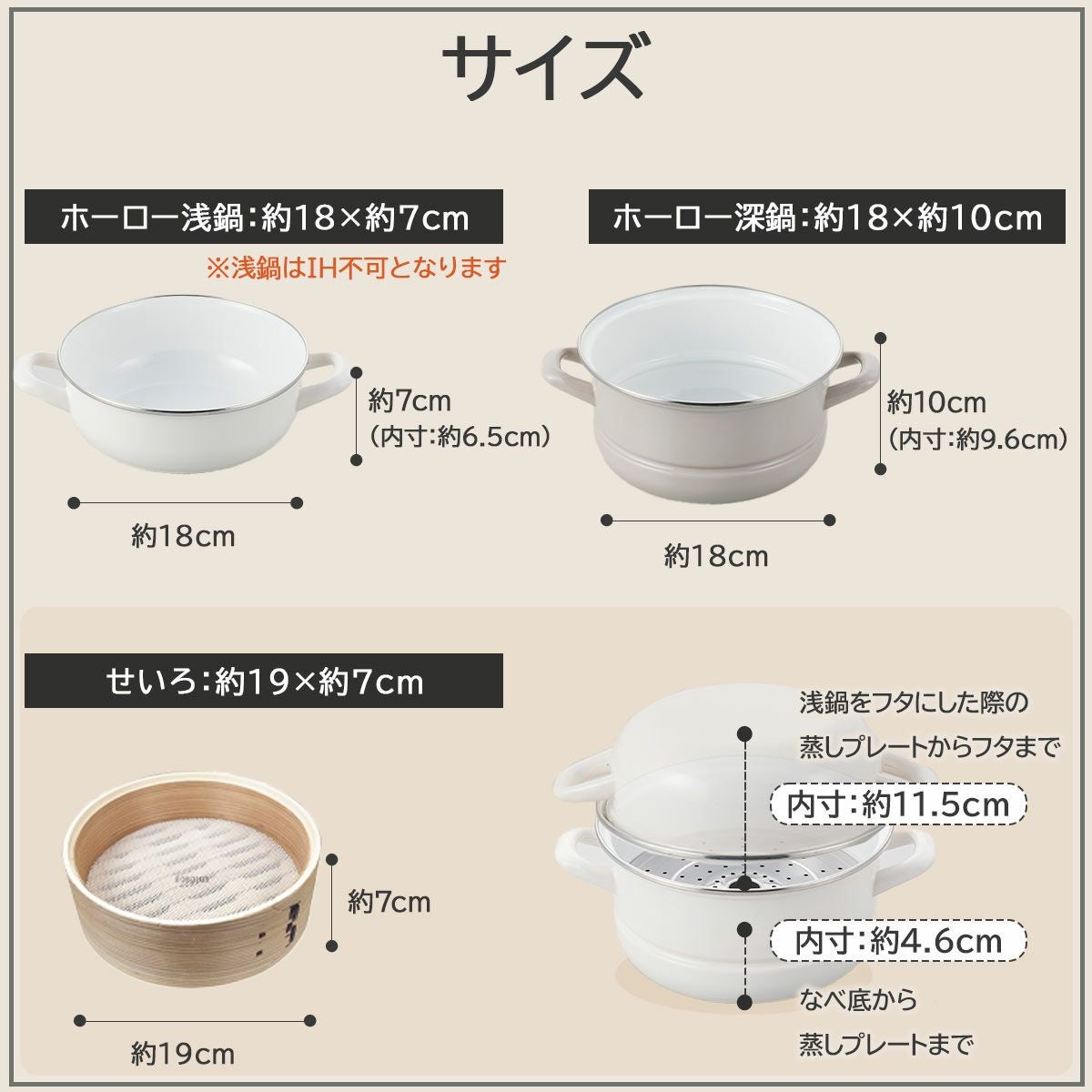 マルチホーロー鍋 ハットポット 18cm調理器具専門ソルヴィータ